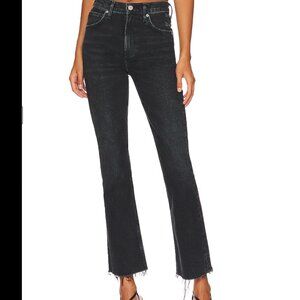 Citizens of Humanity Isola Cropped Boot Jean, Stormy, Size 26